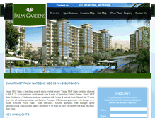 Tablet Screenshot of emaarpalmgardensgurgaon.com